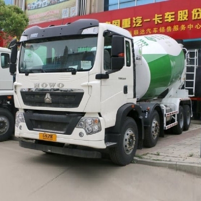 Lojas de materiais de construção usados SinotruK HOWO T5G 340HP 8X4 7.37 Quadrado caminhão de mistura de concreto