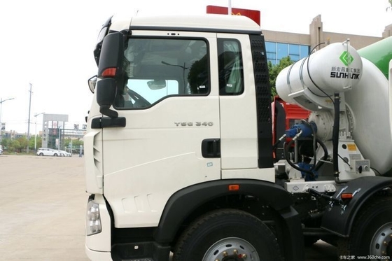 Lojas de materiais de construção usados SinotruK HOWO T5G 340HP 8X4 7.37 Quadrado caminhão de mistura de concreto
