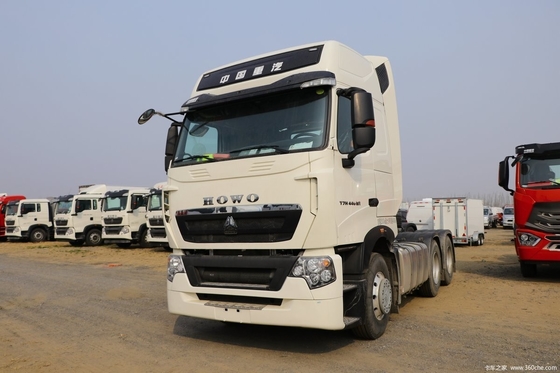 7100x2496x3958mm Boutique HOWO HOWO T7H 6*4 Tractor Truck com janela manual