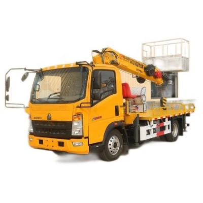 Potência 150hp Boutique Howo de segunda mão 16m-30m Caminhão de trabalho aéreo com guindaste de caminhão