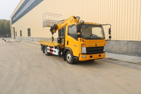 Potência 150hp Boutique Howo de segunda mão 16m-30m Caminhão de trabalho aéreo com guindaste de caminhão
