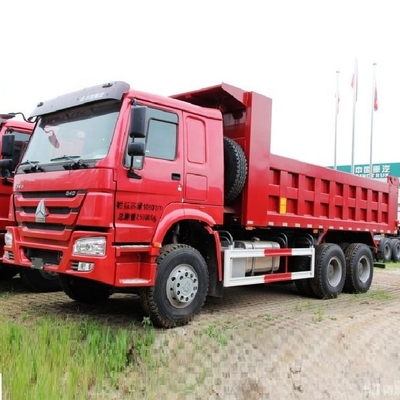 Ecrã táctil usado HOWO caminhão pesado 340 HP 6X4 5.6m camiões de lixo em para 2 passageiros