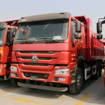 6X4 380 HP HOWO Dump Truck com tanque de carga de 6m e 2 passageiros a um orçamento amigável
