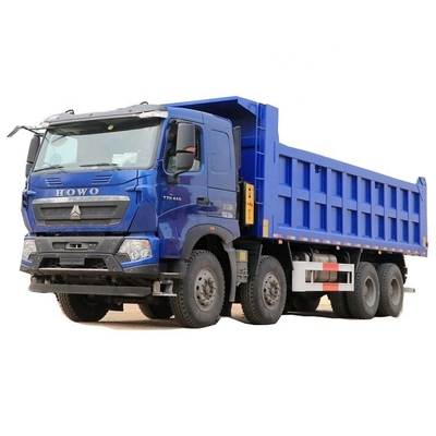 Caminhão pesado usado Sinotruk HOWO T7H 440HP 8X4 7.6m Caminhão de descarga com tanque de combustível de 300-400L