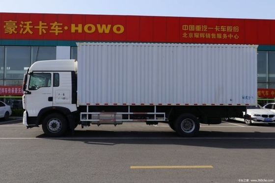 EURO 5 10 Número de mudança para a frente Sinotruk HOWO T5G 280hp 4X2 7,92m Van Truck Fence Truck