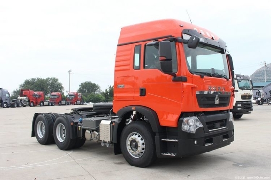 Velocidade máxima 110KM h Utilizado HOWO TX 430 HP 6X4 caminhão tractor com capacidade do motor 8L