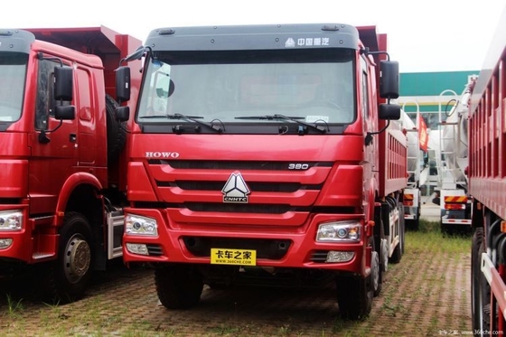 Sinotruk HOWO Caminhão pesado 380 HP 8X4 7,8m Caminhões de descarga com assento do condutor de suspensão pneumática