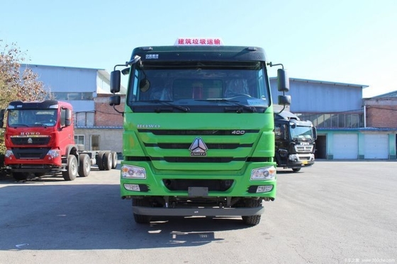 Câmera traseira 360° Sinotruk HOWO caminhão pesado 400 HP 6X4 6 metros camiões de lixo